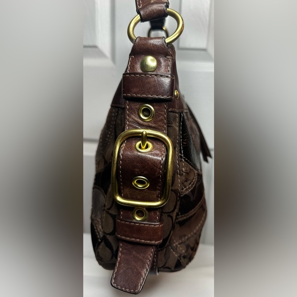 Coach Est. 1941 Zoe Vintage Mosaic Leather Signature Patchwork hobo purse EUC - Picture 8 of 17